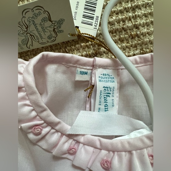 NWT feltman brothers rose garden dress with smock and tie in back - Picture 2 of 3